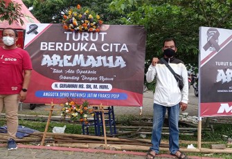 Pewarta klikwarta.com, saat meninjau sekitar lokasi Area Stadion Kanjuruhan, Rabu (5/10/2022)