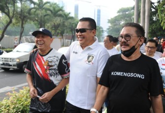 Ketua MPR RI Bamsoet saat Tinjau Kesiapan Kejuaraan Dunia Panjat Tebing 2022, di Jakarta, Minggu (18/9/22).