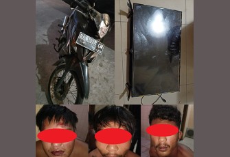 Barang bukti dan pelaku saat diamankan