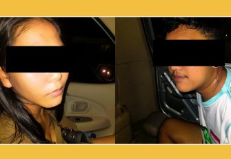 Dua Orang Terduga Pelaku Pengeroyokan saat diamankan petugas