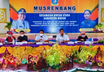 Musrenbangcam Bintan Utara, di Gedung Nasional Tanjung Uban, Rabu (9/2/2022)