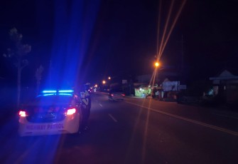 Sat Lantas Polres Tulungagung saat melaksanakan patroli "Cekal" (Cegah Tangkal)