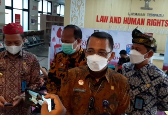 Kepala Kantor Wilayah Kementerian Hukum dan HAM Jawa Tengah A Yuspahruddin, saat memberikan keterangan