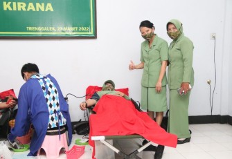 Persit KCK Cabang XX Dim 0806 Gelar Baksos Donor Darah