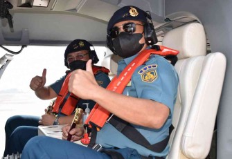 Patroli Kehormatan Helikopter Panther  di Wilayah Udara Juanda 