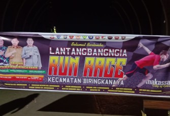 Ajang lomba lari kecamatan Biringkanaya kota Makassar. Senin (25/4/2022)