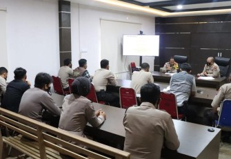 Latihan pra opersi Ketupat Seligi 2022 Polres Lingga, Selasa (26/4/2022)  