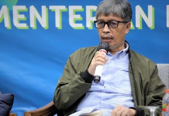 Edy Satriya sampaikan Program BPUM di Kementerian Koperasi dan UKM Jakarta. Rabu (27/4/2022) 