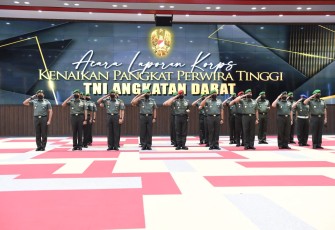 Kenaikan pangkat 24 perwira tinggi TNI AD. Rabu (27/4/2022)