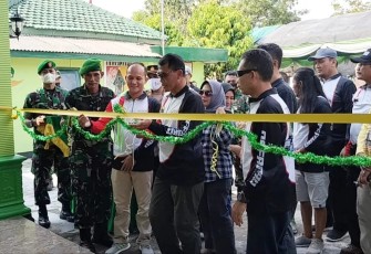 Danrem 081/DSJ potong pita resmikan aula tangkas di Nganjuk. Sabtu (07/05/2022)