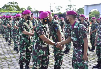 Halalbihalal usai apel khusus di Mako Pasmar 3. Senin (09/05/2022)
