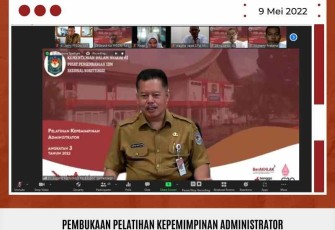 Pelatihan kepemimpinan Administrator angkatan III secara virtual di Bukittinggi. Senin (09/05/2022)