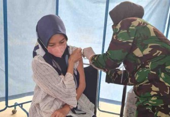 Percepatan vaksinasi masyarakat di lanud Supadio. Kamis (12/05/2022)