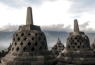 Destinasi warisan keajaiban dunia candi Borobudur di Muntilan Jawa Tengah. Senin (16/05/2020)
