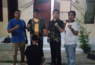 Tim Opsnal Polsek Muara Bangkuhulu, Polda Bengkulu, usai penangkap pelaku