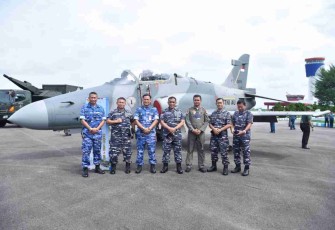 Foto bersama Pasis Dikreg Seskoal A-60 TA. 2022 di Lanud Supadio. Selasa (17/05/2022)