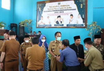 Halal bihalal Pemkab Pesibar, Selasa (17/5/2022)