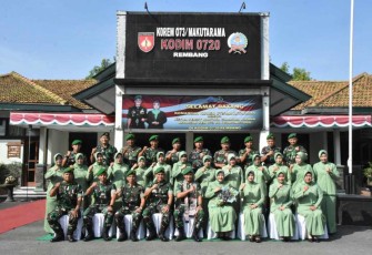 Poto bersama Danrem berkunjung ke Kodim 0720/Rembang 