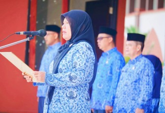 Plh Sekdakab Bintan, Kartini, saat menyampaikan sambutan, Jumat (20/5/2022)