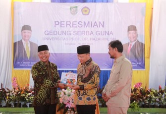 Peresmian Gedung Serba Guna Universitas Prof. Dr. Hazairin (Unihaz) Bengkulu, Jumat (20/05/2022)