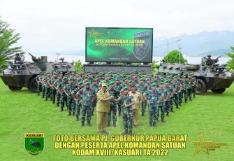 Sinergitas Gubernur Papua Barat bersama Kodam XVIII Kasuari 
