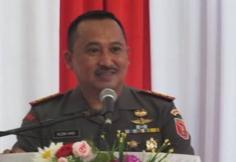 Dandim saat acara halalbihalal di gedung juang Abdullah S Lewan Paringin