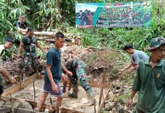 Berjibaku realisasikan program TNI Manunggal Air di desa Panikin Bersih 