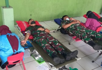 Pelaksanaan donor darah HUT POMAD di Salatiga