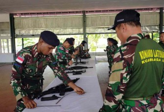 Uji keterampilan tingkat I/II prajurit lanal Biak