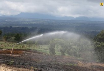 Jaringan irigasi sprinkler untuk program food estate 