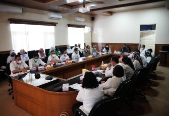 Wabup Pati Saiful Arifin dalam rapat koordinasi di ruang Joyokusumo Sekda Pati 