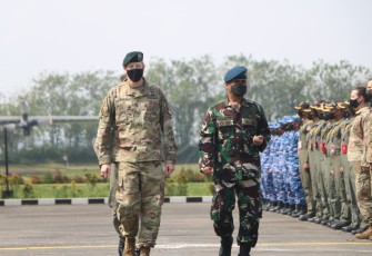 Danlanud Abd Saleh saat upacara penutupan Latma Cope West 2022 TNI AU-US PACAF di Lanud Abd Saleh