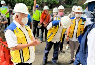 Menteri Basuki saat kunjungi IPAL Krukut di Setiabudi Jakarta 