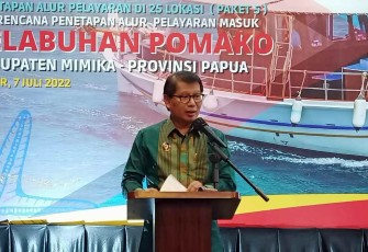 Direktur Kenavigasian saat membuka FGD di Bogor 