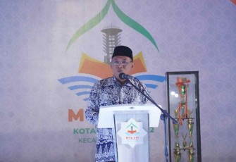 Walikota Cilegon saat memberikan sambutan acara MTQ 