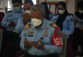 Kanwil kemenkumham Banten saat doa bersama untuk Indonesia 
