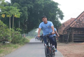 Danlanud saat gowes bareng bersama anggotanya