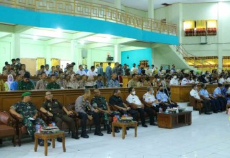 Suasana saat komsos lanud Sultan Hasanuddin bersama masyarakat kab.Pinrang 