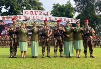 Foto bersama Jajaran Batalyon 32 Grup 3 Kopassus 