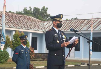 Danlanud saat membacakan amanat Kasau