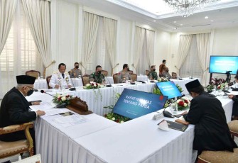 Wapres RI saat pimpin rapat mengenai Papua di Jakarta 