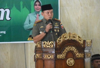 Dandim saat memberikan sambutan dalam peringatan tahun baru islam