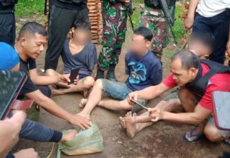 Satgas Pamtas Yonif 645/GTY Gagalkan Peredaran Sabu