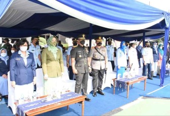 Pangdam Jaya Mayjen TNI Untung Budiharto saat menghadiri sertijab Pangkoopsud I di Jakarta 