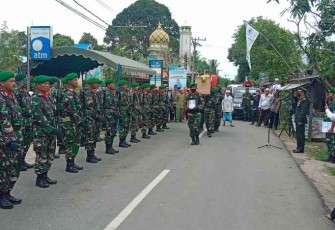 Prosesi pemakaman militer purnawirawan TNI AD 