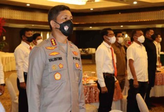 Kapolrestabes Medan Kombes Valentino Alfa Tatareda saat hadiri dialog publik