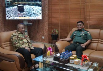 Danrem 064/MY Brigjen TNI Tatang Subarna silaturahmi dengan Kesbangpol Banten