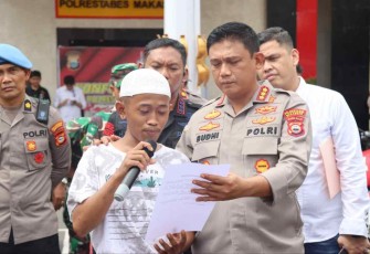 Pembacaan Ikrar bersama Kapolrestabes Makassar 