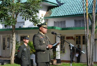 Kasiren Korem 061/SK Kolonel Inf Yudi Purwanto saat membacakan amanat Menpora 