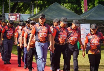 Kasrem 064/MY Kolonel Inf Nurkhan saat menghadiri pembukaan lomba tembak Baladika